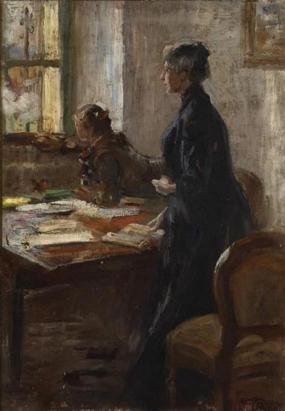 Istitutrice con allieva - Palazzo Comunale di Rho, Milano, attribuito